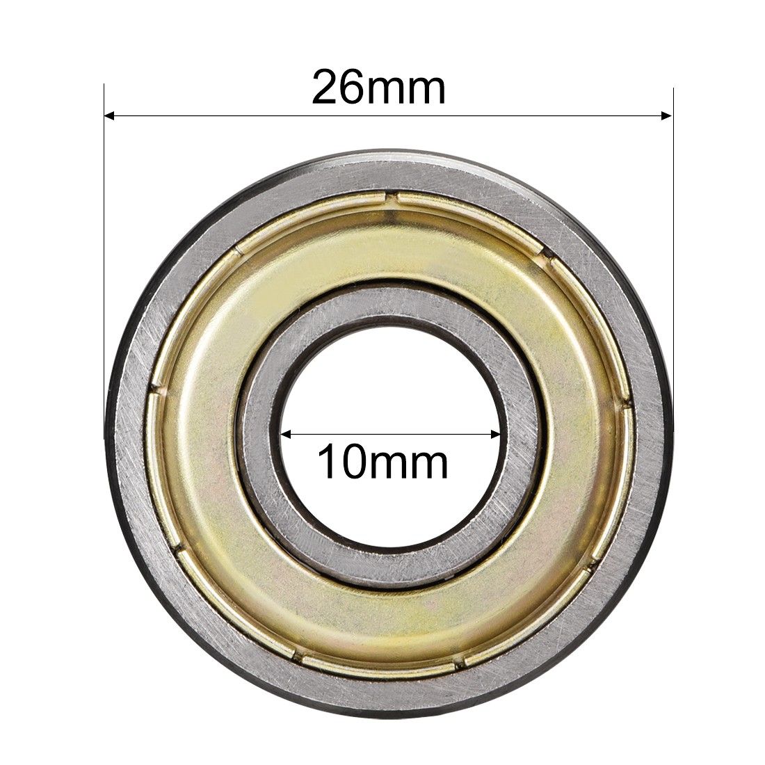 10pcs 6000ZZ Double Shielded 6000-2Z Deep Groove Ball Bearings High Carbon Steel