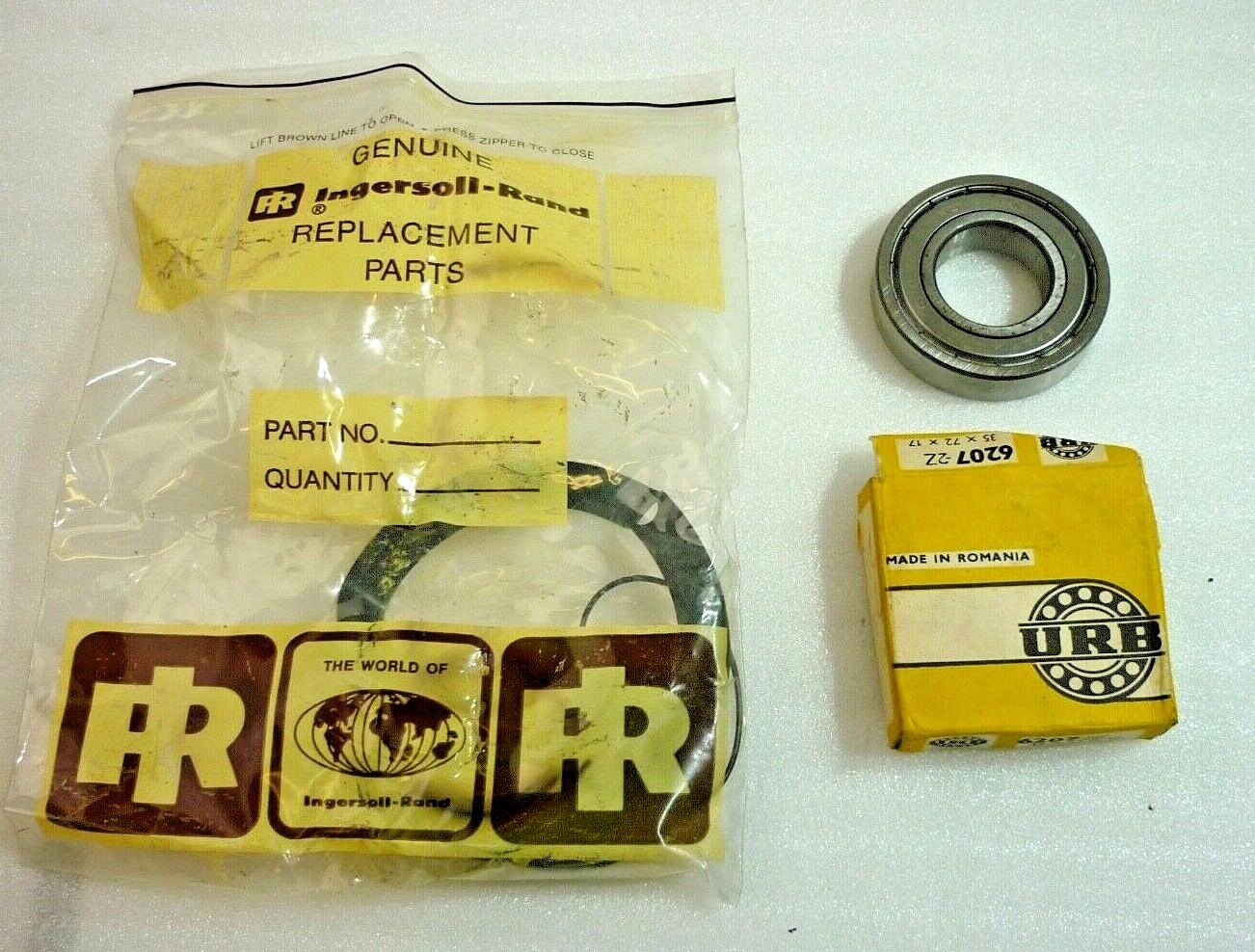 Ingersoll-Rand Deep Groove Ball Bearings 35X72X17 mm, pn 6207-2Z