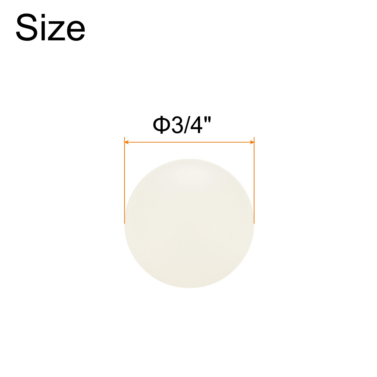 20 Set PP Plastic Bearing Balls 3/4″ 19.05mm Solid Plastic Balls