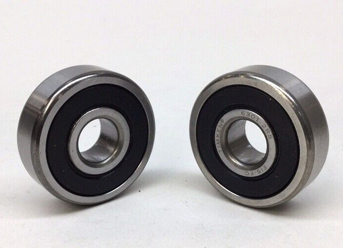 Timken 6301 2RS Ball Bearing Deep Groove 12mm ID X 37mm OD X 12mm W (Pack of 2)