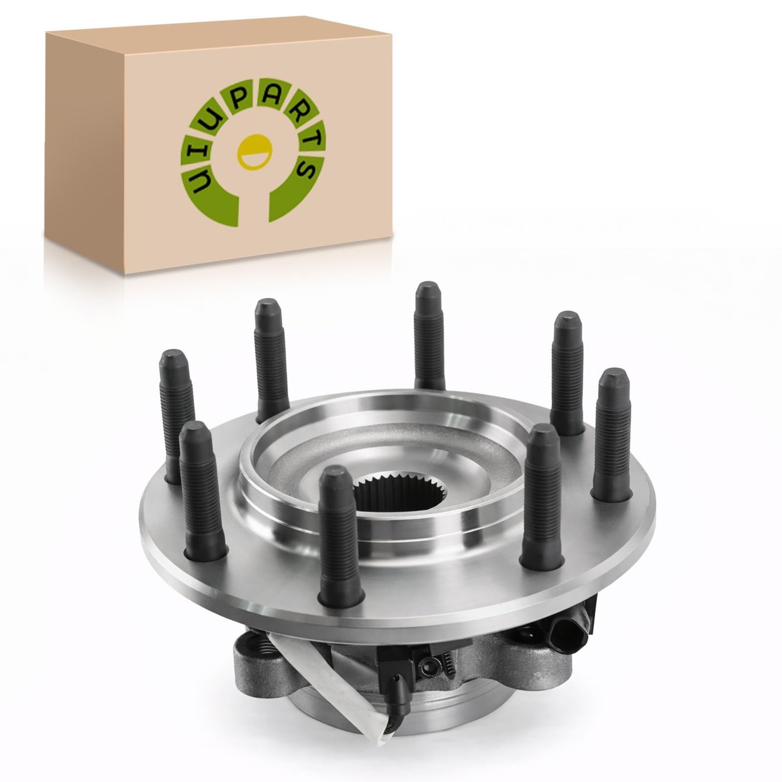 UIU Front Wheel Bearing Hub Assembly 8 Lug w/ABS Compatible with Chevy Silver…