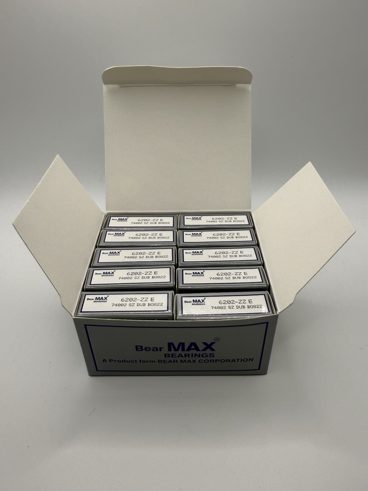 10 pcs BearMAX 6202-ZZ E 15x35x11mm Metal Seal Deep Groove Ball Bearings 6202ZZ