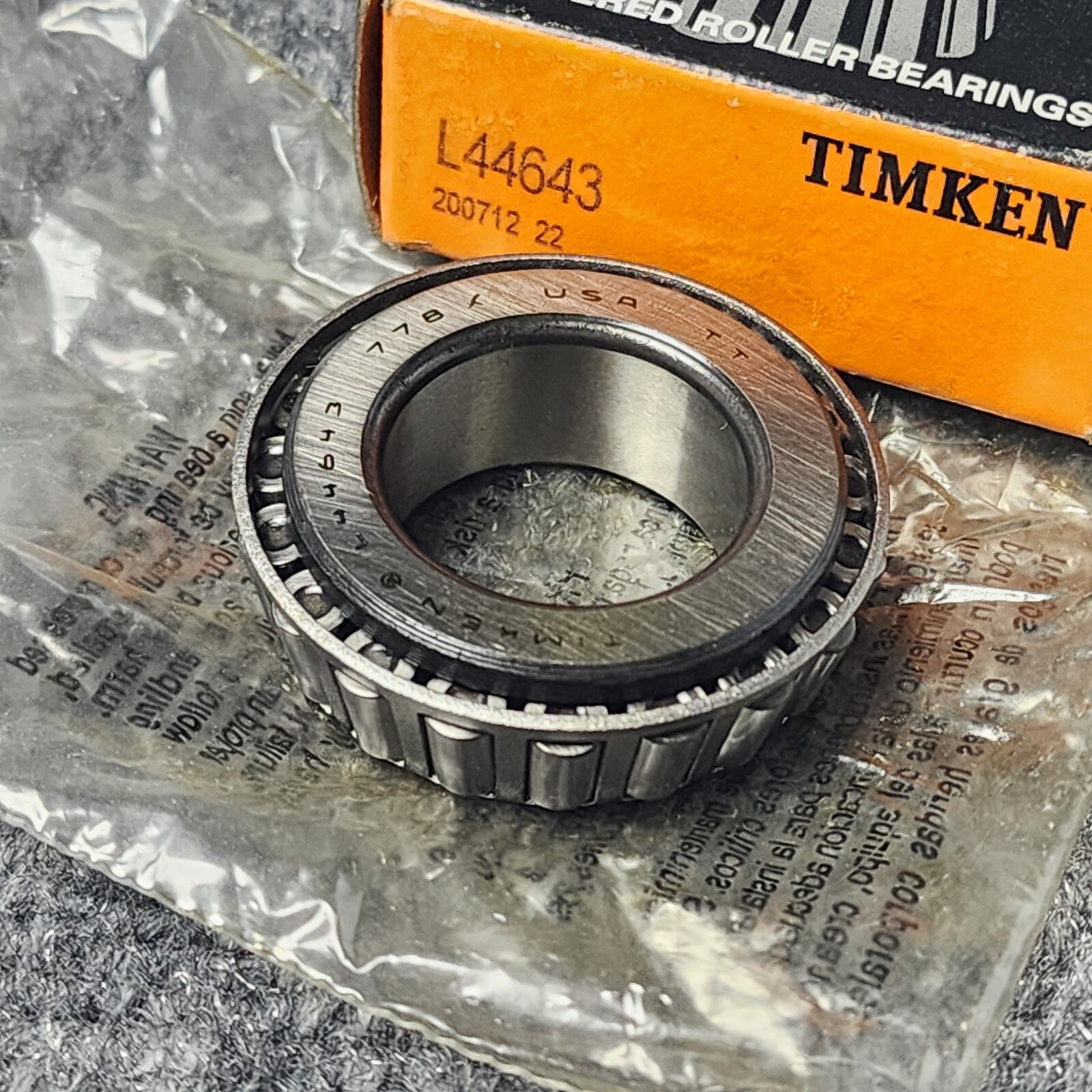 New Timken L44643 / L44643 20024 Tapered Roller Bearing Cone