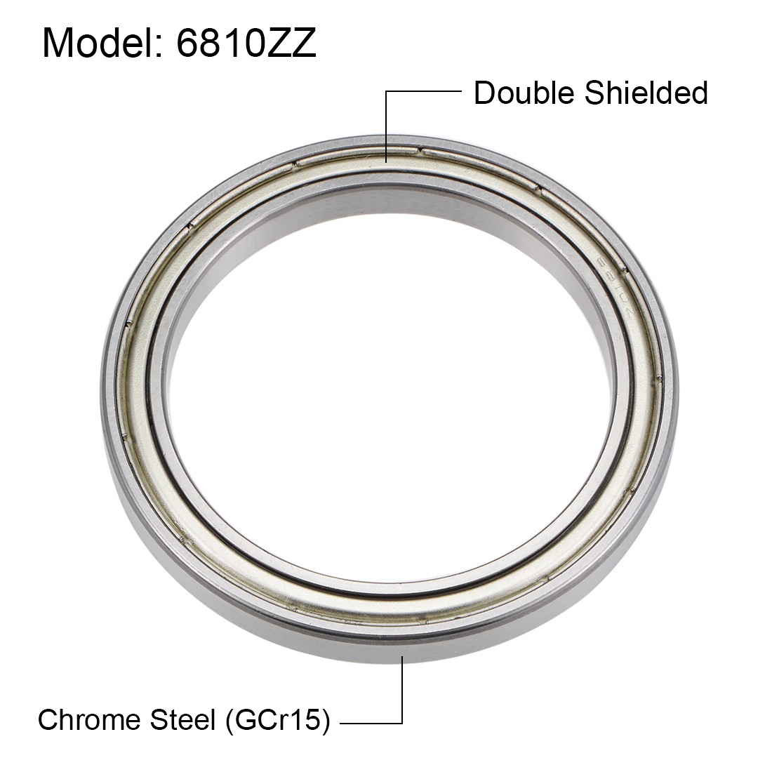 6810ZZ Deep Groove Ball Bearings 50mm ID 65mm OD 7mm Hole
