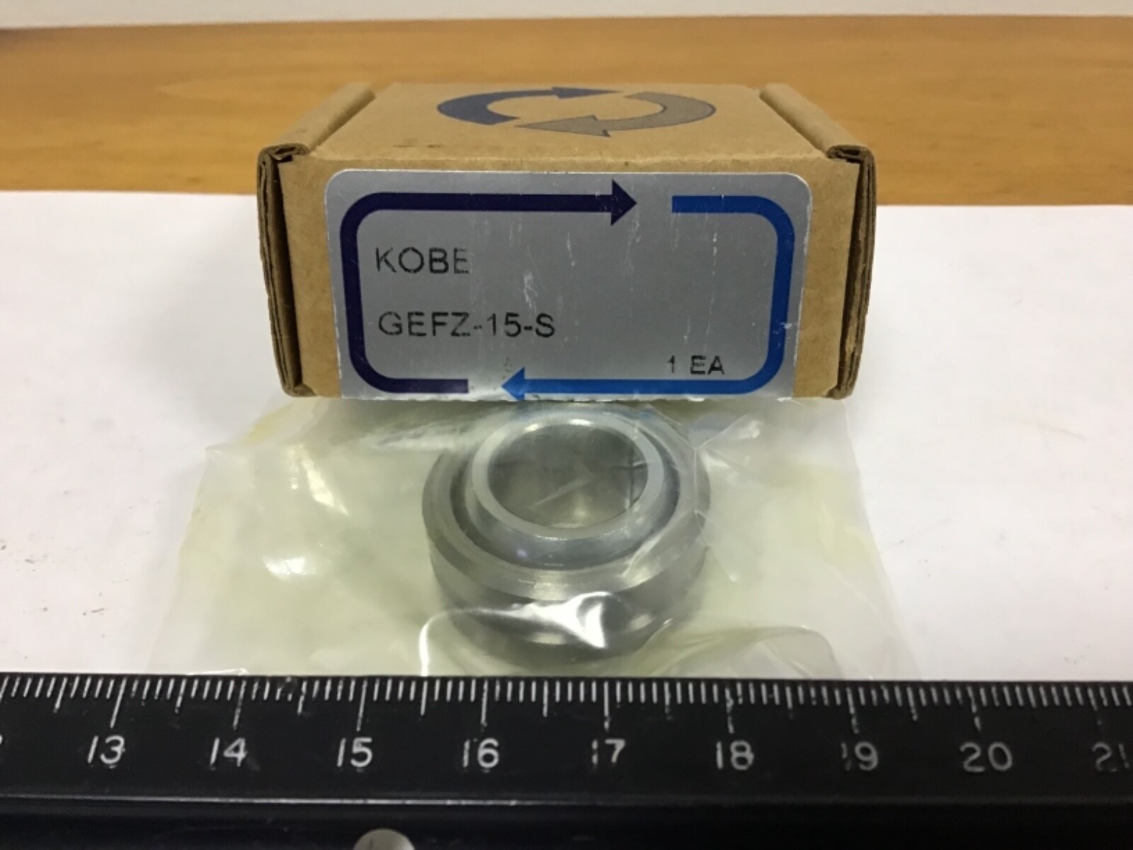 New Kobe GEFZ-15-S Spherical Bearing, .625” ID, 1.000” OD, .625” Wide