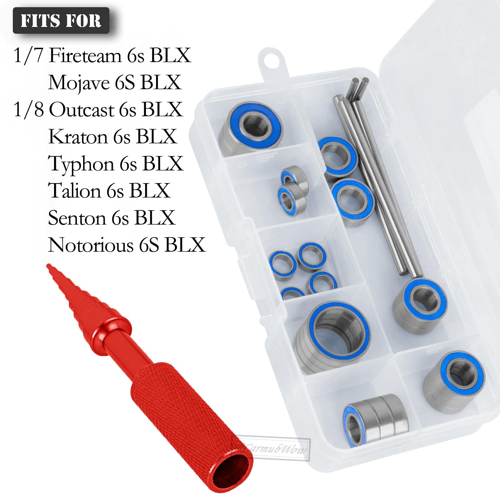 RC Bearings Kit Upgrades Part for 1/7 Fireteam/Mojave 6S BLX,1/8 Typhon 6S BL…