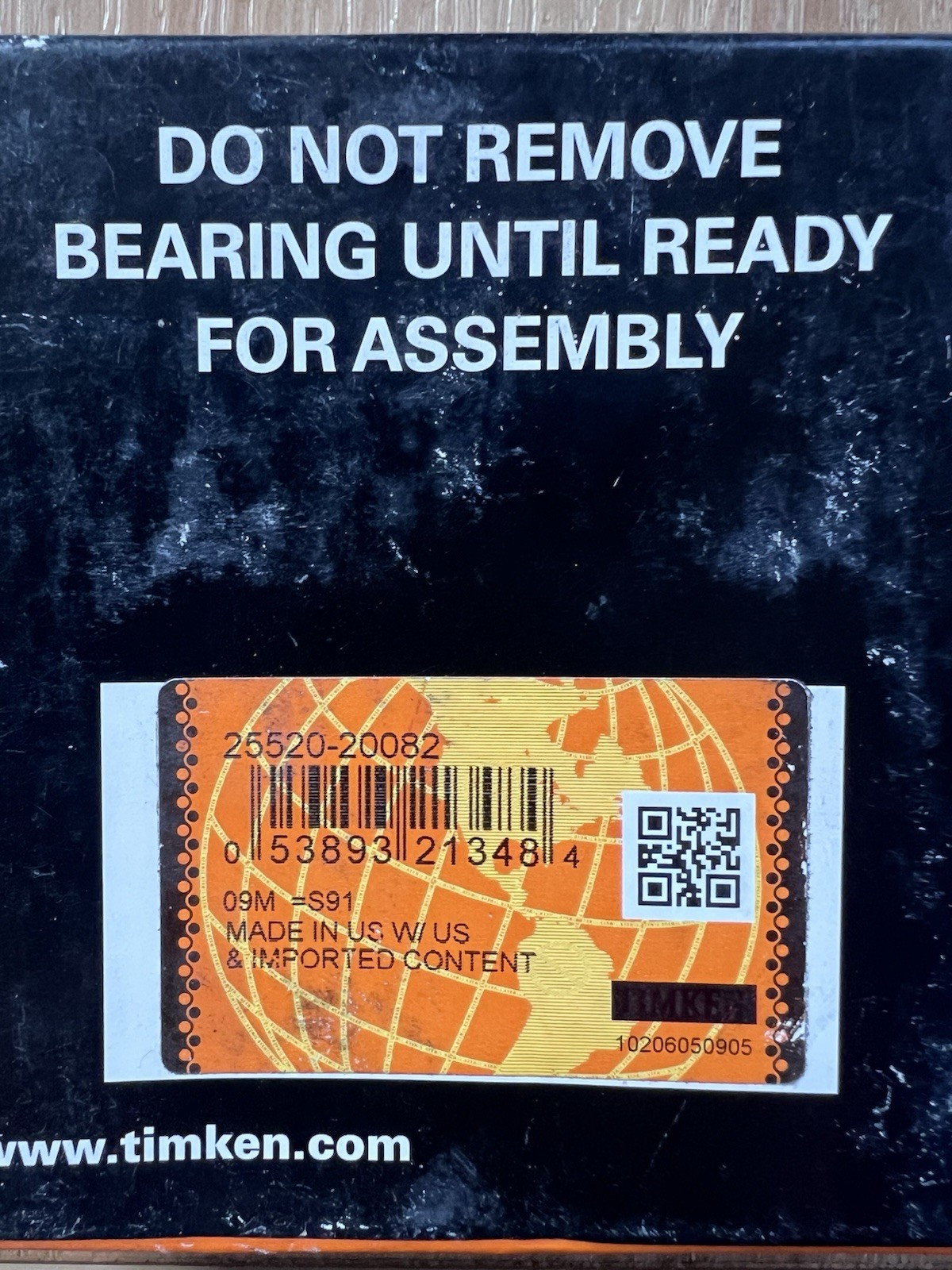 Timken SET45 Tapered Roller Bearing Set – Cone 25580-20024, Cup Race 25520-20082