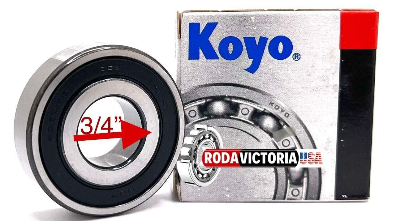 KOYO 6204 2RS 3/4” BALL BEARING, RUBBER SEALED SPECIAL BORE 3/4” x 47 X 14 mm