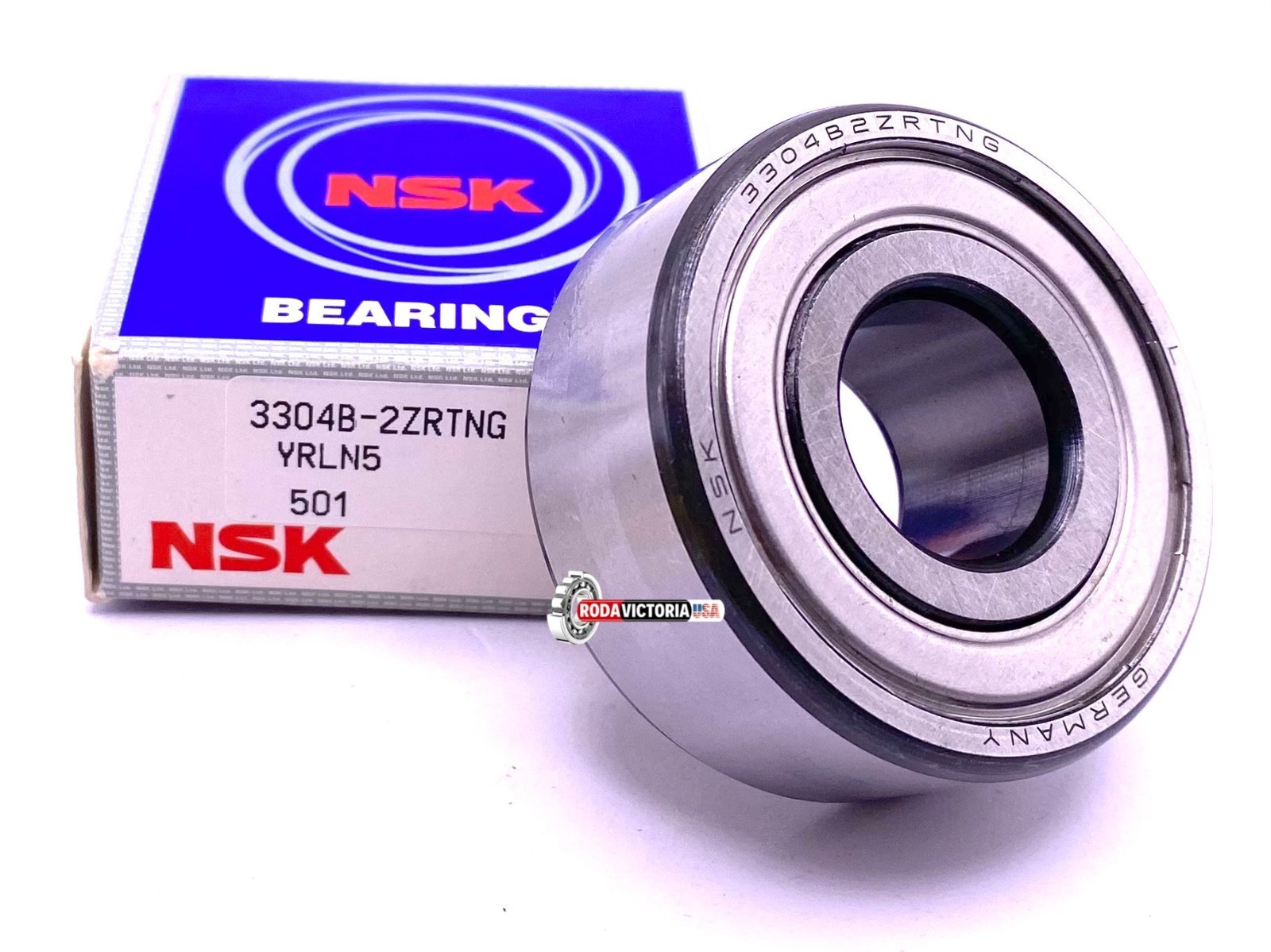 NSK 3304 B 2ZR TNG C3 Angular Contact Ball Bearing, Metal Shielded 20x52x22.2 mm