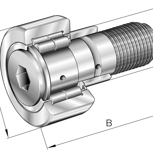 NUKRE47-A-NMT INA 24 x 47 x 66 mm CAM FOLLOWER