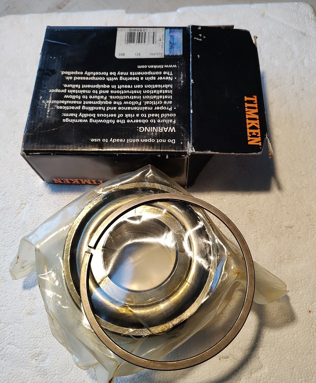 NEW 5309WG C1 Max Type With Snapring 45x100x39.7 Timken Fafnir Made In USA