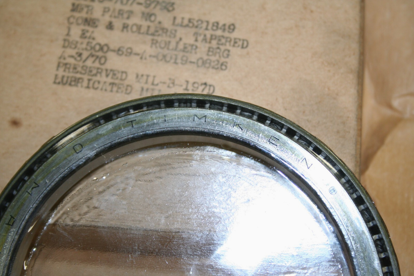 TIMKEN LL521849 Tapered Roller Bearing Cone, 4.2500 in Bore, 15.1 mm W – NEW –