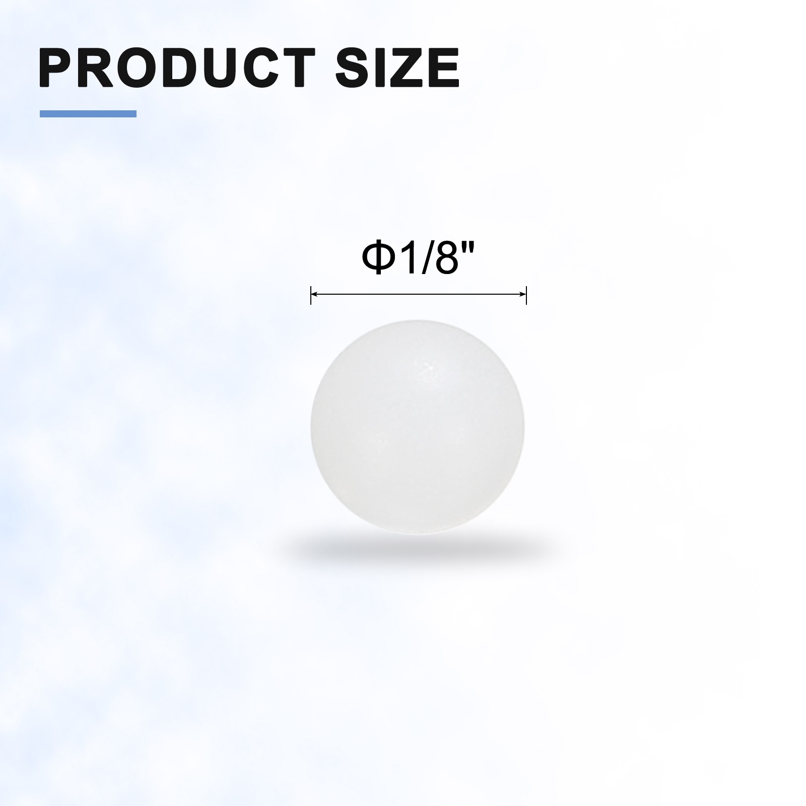 120pcs Nylon Bearing Balls 1/8″ Solid Plastic Balls G1 Precision White