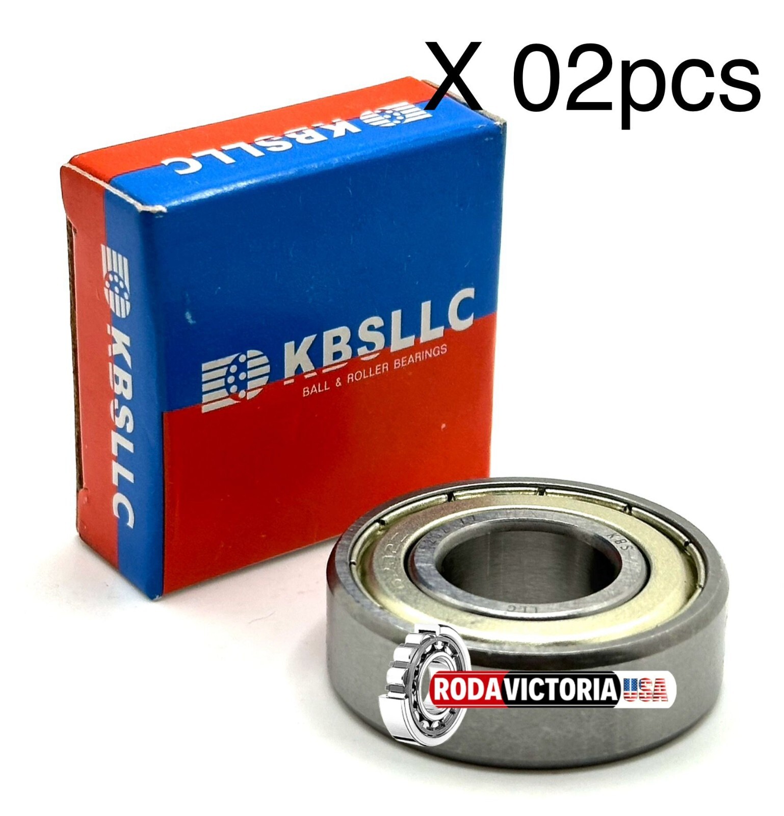 (QTY. 02) KBS 6202 ZZ DEEP GROOVE BALL BEARING, METAL SHIELDED 15x35x11mm
