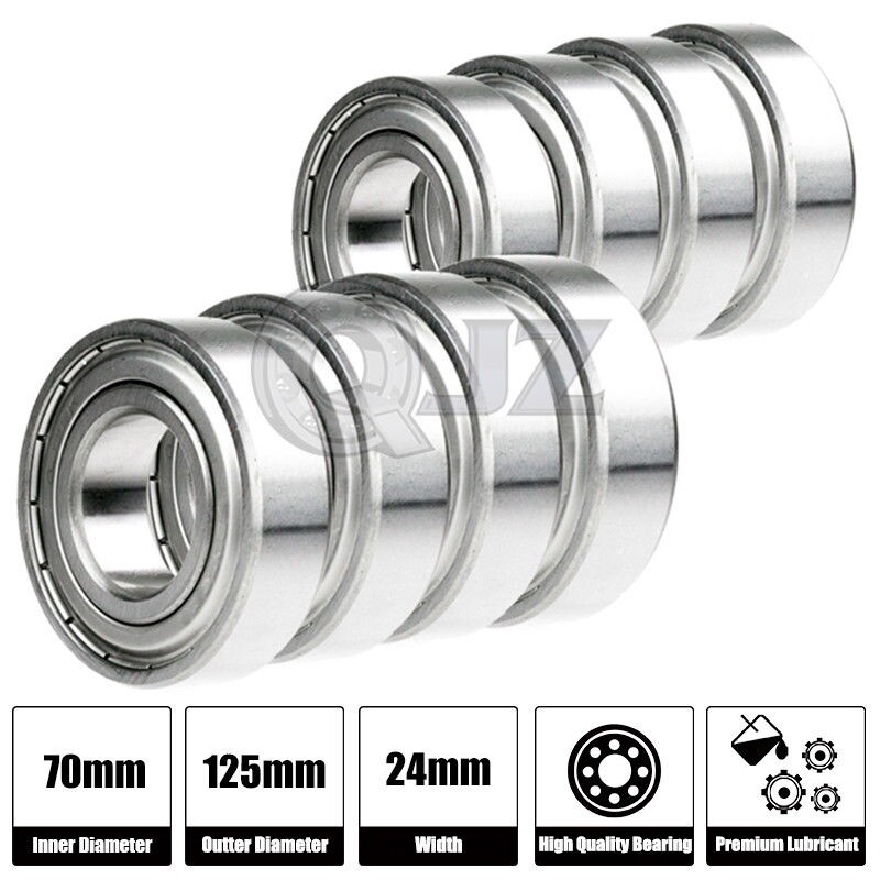 [Qty.8] 6214-ZZ Deep Groove/Radial Ball Bearing [70mm ID x 125mm OD x 24mm W]