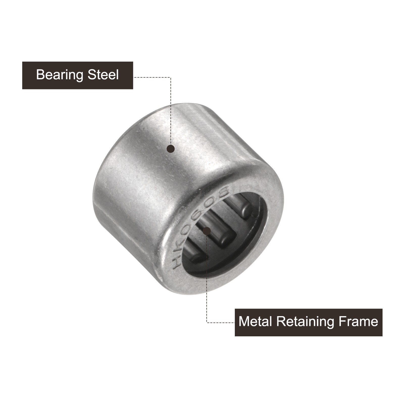 10 Pcs HK0608 Needle Roller Bearings 6x10x8mm Chrome Steel Bearing