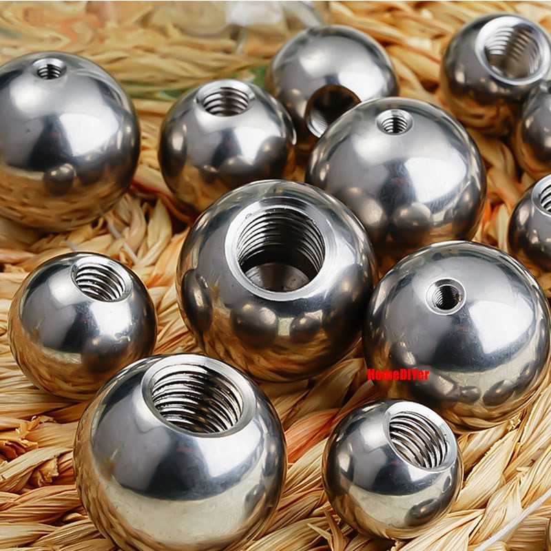 Round Ball 304 Stainless Steel Blind Hole Balls Threaded M2 M3 M4-M12 Ø 5mm~25mm