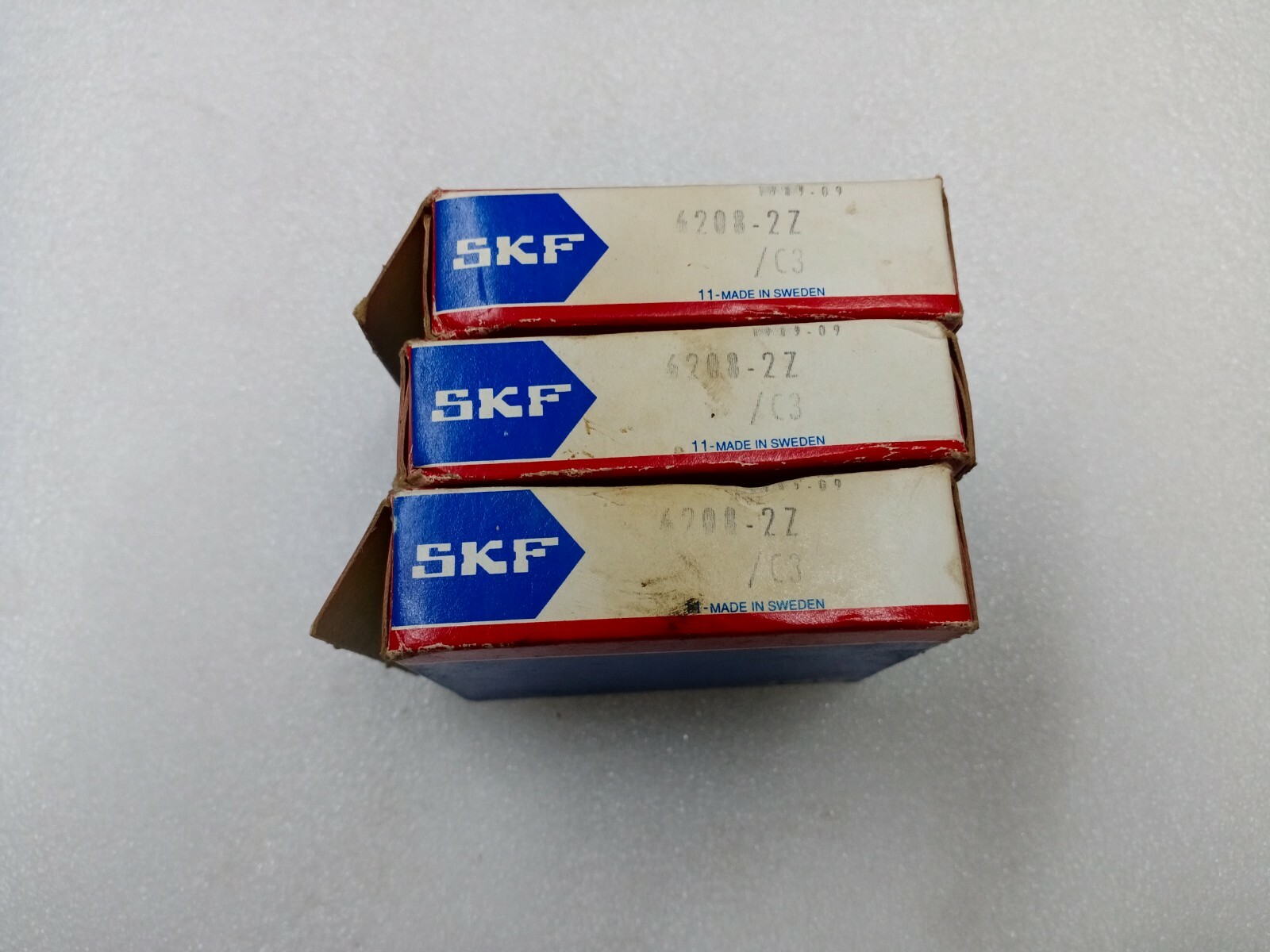 6208 ZZC3 Double Metal shields Ball Bearing 40x80x18 MM SKF SWEDEN 3Pcs 6208ZZC3