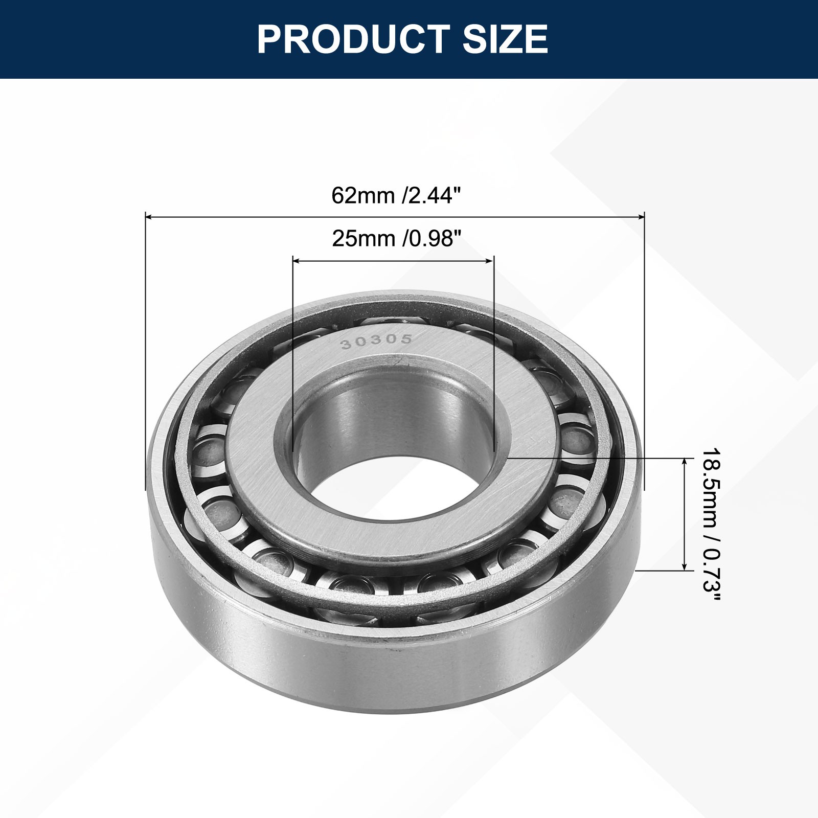 30305 Tapered Roller Bearing Cone and Cup 25mm Bore x 62mm OD P6