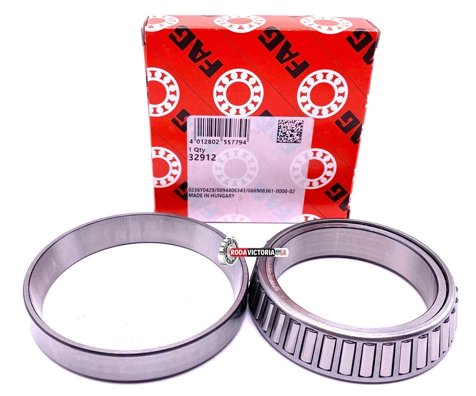 FAG 32912 Deep Groove Ball Bearing, Rubber Sealed 30x72x30.20 mm
