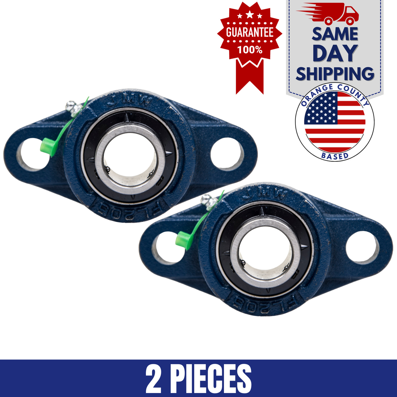 UCFL205-16 Pillow Block Flange Bearing 1″ Bore 2 Bolt Solid Base (2PCS)
