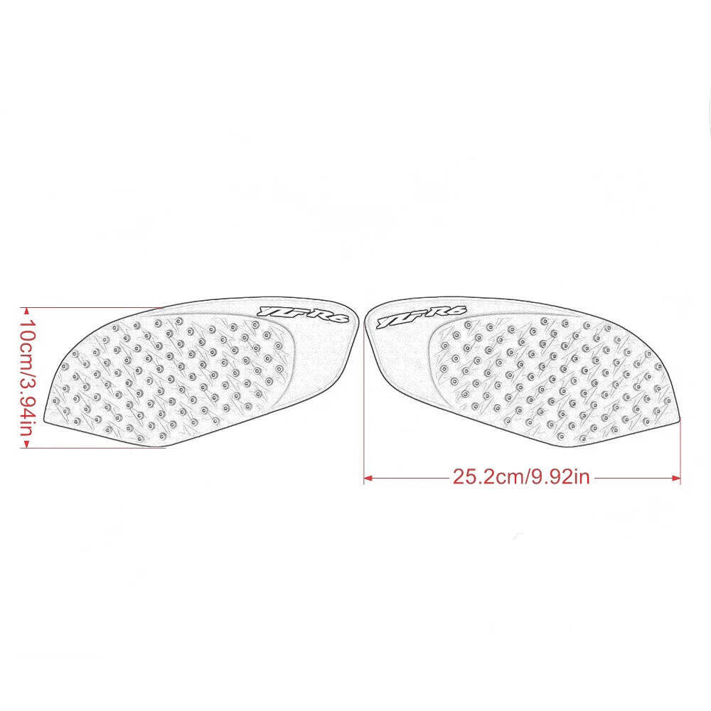 For Yamaha R6 yzfr6 YZFR6 YZF R6 2006-2016 Motorcycle Anti slip Tank Pad Side Ga