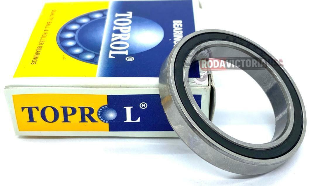 TOPROL 6807-2RS DEEP GROOVE BALL BEARING, RUBBER SEALED 6807-RS 61807