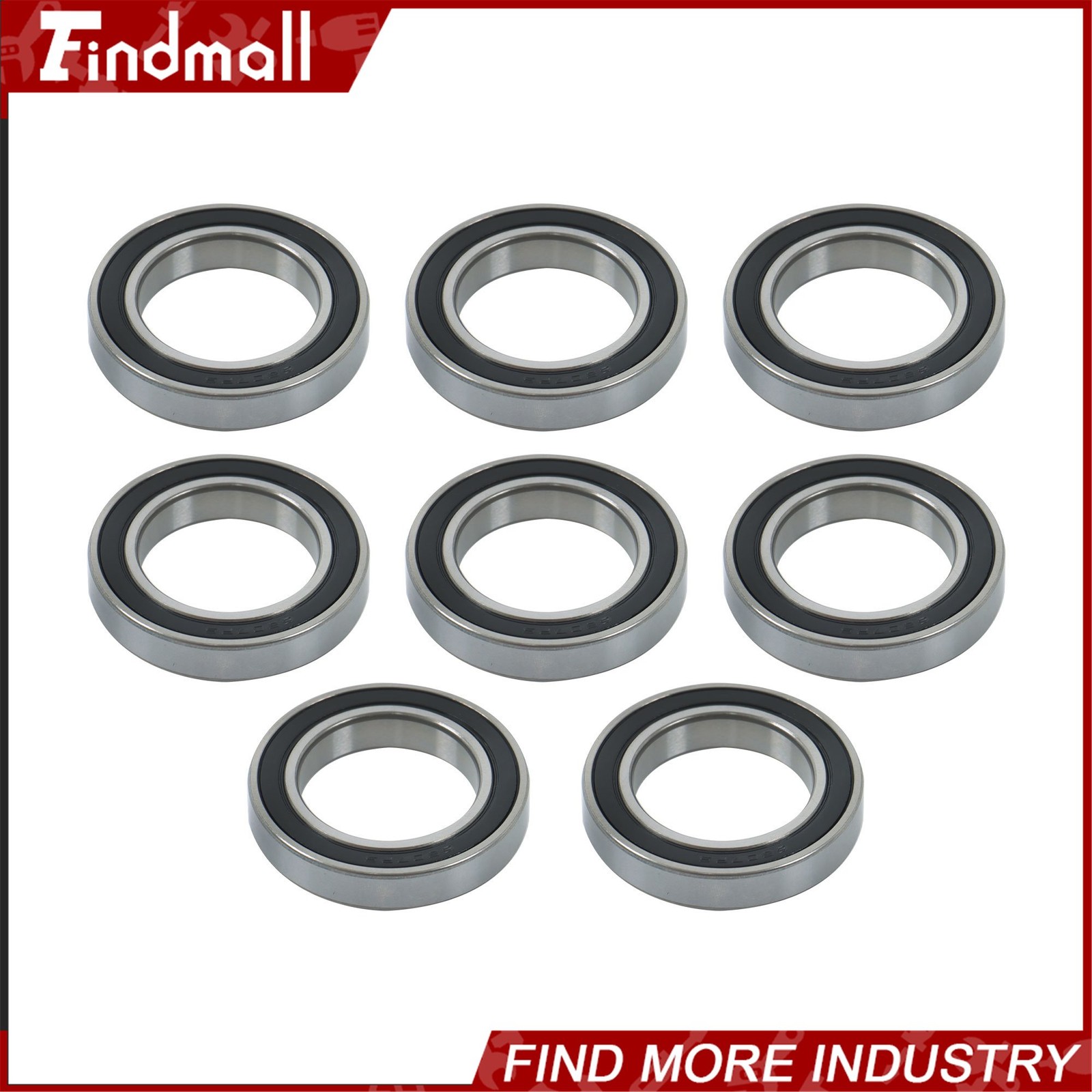 Findmall 6907-2RS Deep Groove Bearings 10pcs 35x55x10mm Rubber Sealed Set