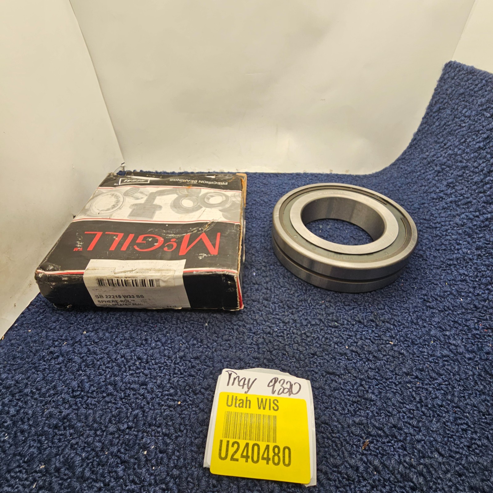 McGill SB 22215 W33 SS: Spherical Roller Bearing 75mm ID, 130mm OD, 31mm Width