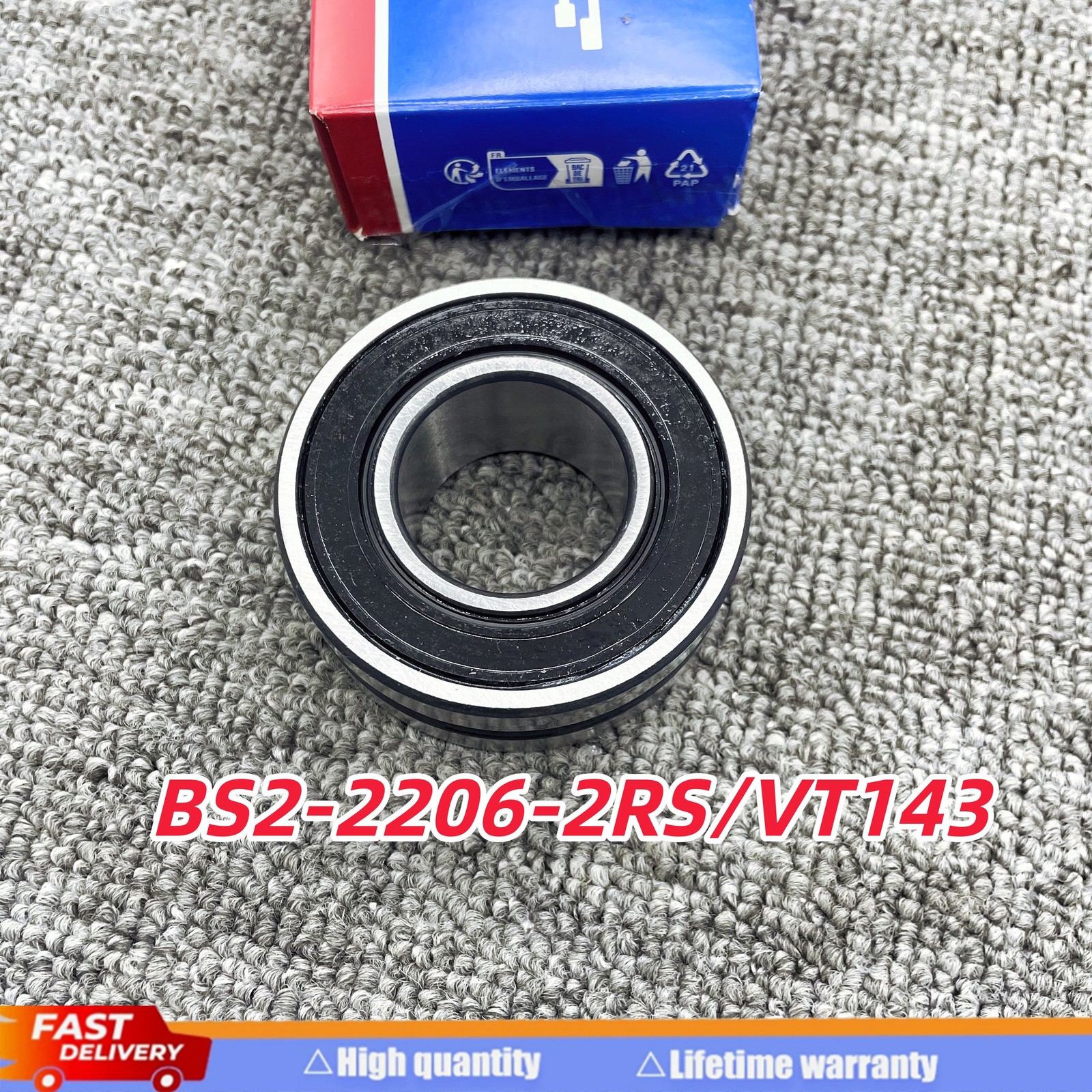 NEW Steel Spherical Roller Bearing For BS2-2206-2RS/VT143 30x62x25mm