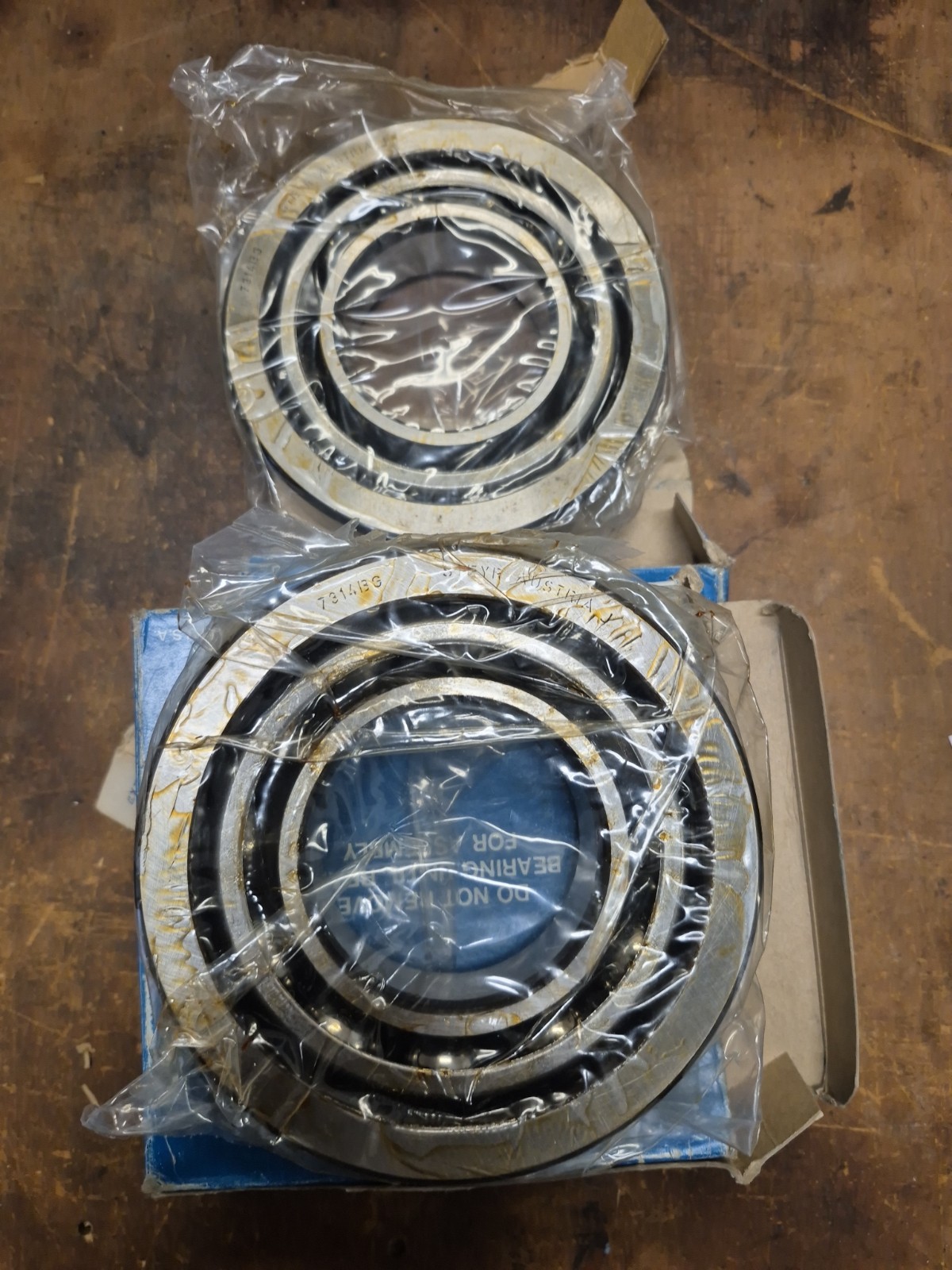 Pair Of Steyr 7314 BG Angular Contact Ball Bearing 70 X 150 X 35mm 7314-BG