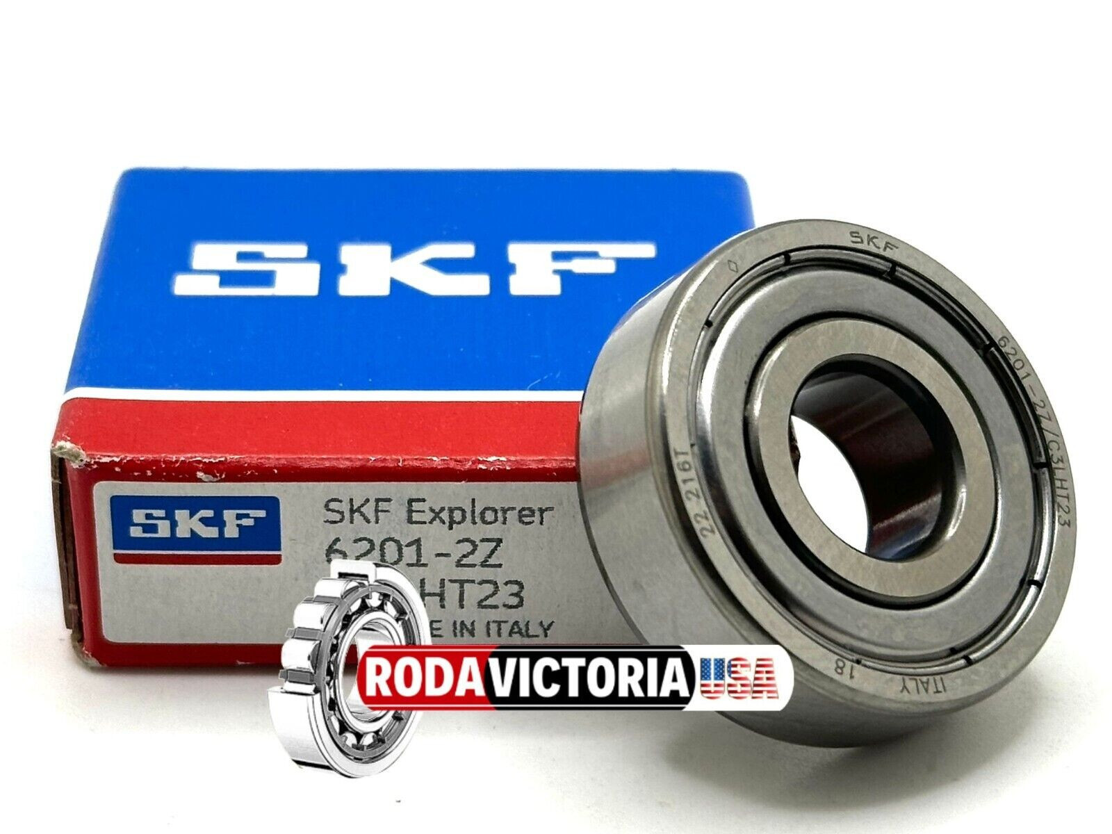 SKF 6201 ZZ/C3 LHT23 BALL BEARING, METAL SHIELDED -20 to +120 °C 12x32x10mm