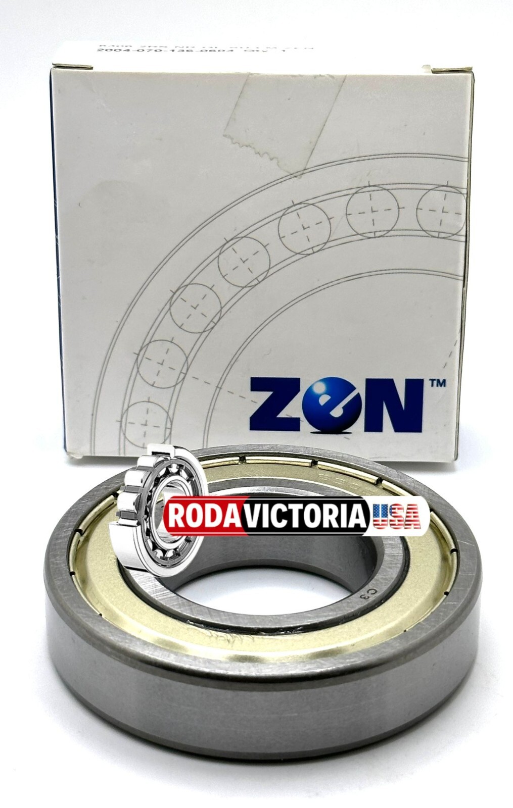 ZEN 6208 ZZ C3 DEEP GROOVE BALL BEARING, METAL SHIELDED 40x80x18mm