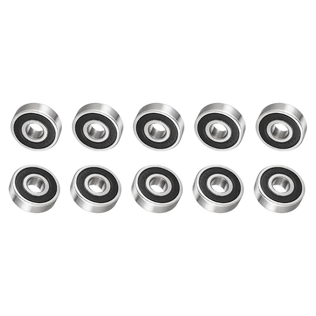 10PCS 9 x 26 x 8mm Double Sealed 629-2RS Deep Groove Ball Bearing