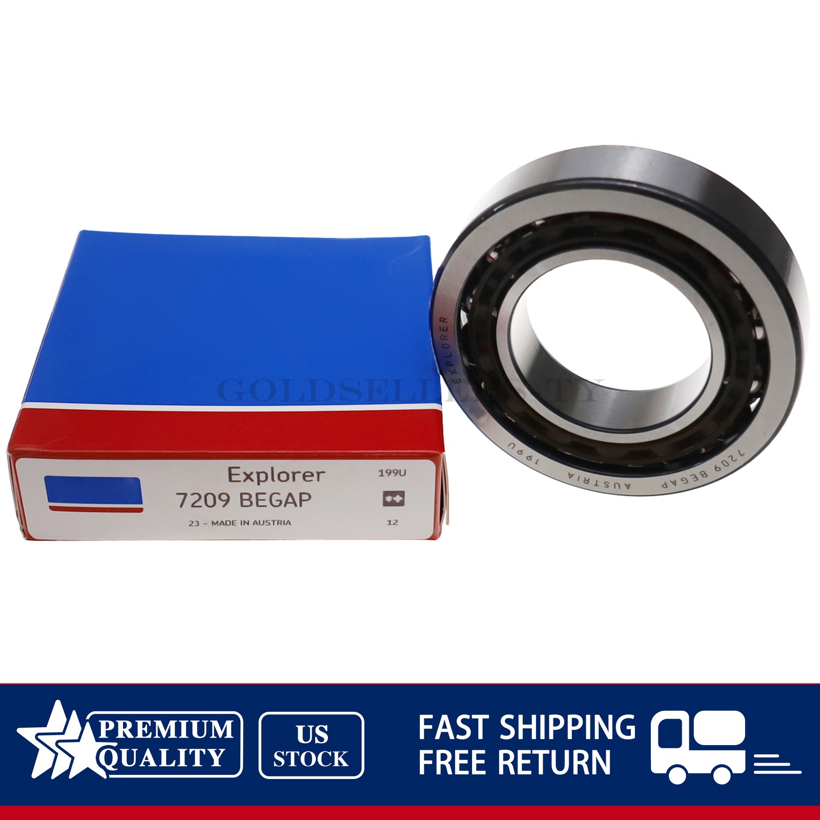NEW Fits SKF 7209 BEGAP Angular Contact Ball Bearing 45x85x19 mm US