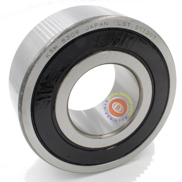 5309-2RS Double Row Angular Contact Sealed Bearing 45 x 100 x 39.7mm – KSM Japan