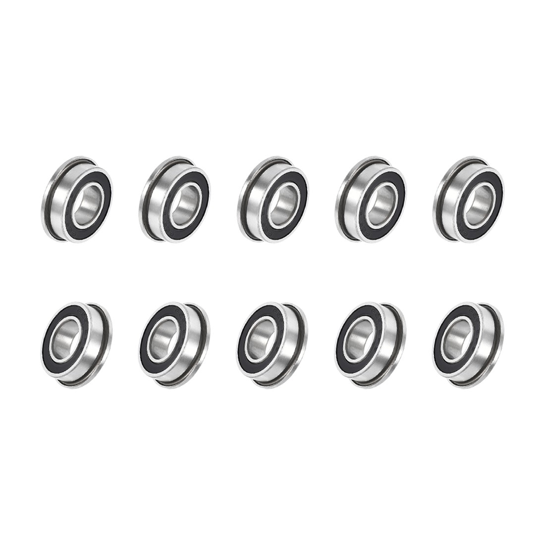 10PCS F688-2RS Flange Ball Bearing Double Sealed Bearing 8mmx16mmx5mm