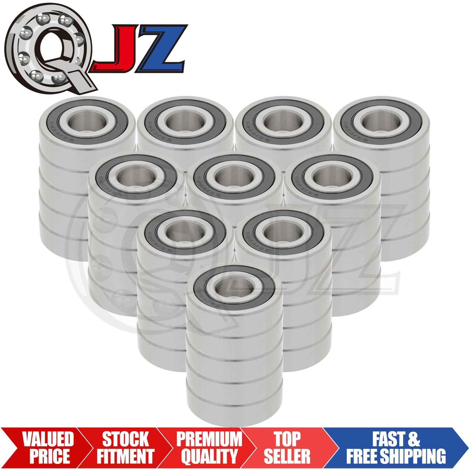 [Qty.50] 63/22-2RS Deep Groove Radial Ball Bearing [22mm ID x 56mm OD x 16mm W]