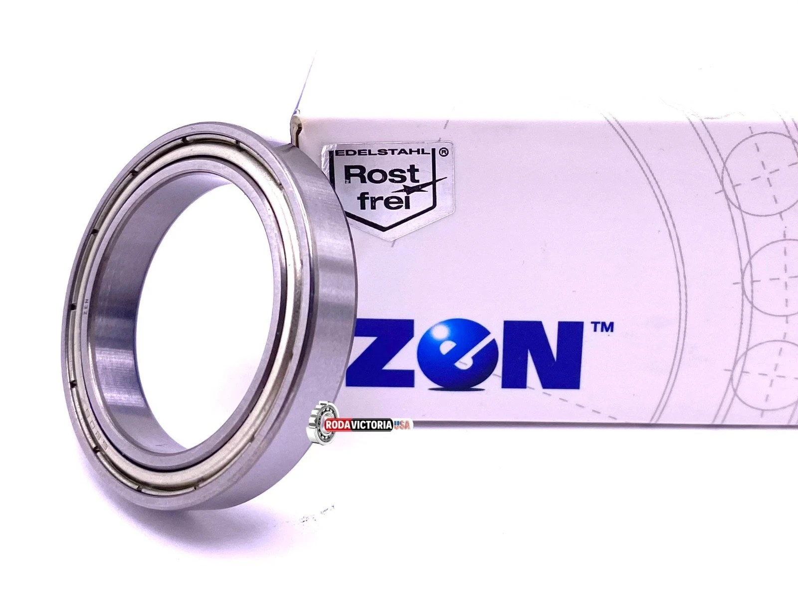 ZEN 61806 ZZ Deep Groove Ball Bearing, Metal Shielded 6806 2Z 30x42x7 mm