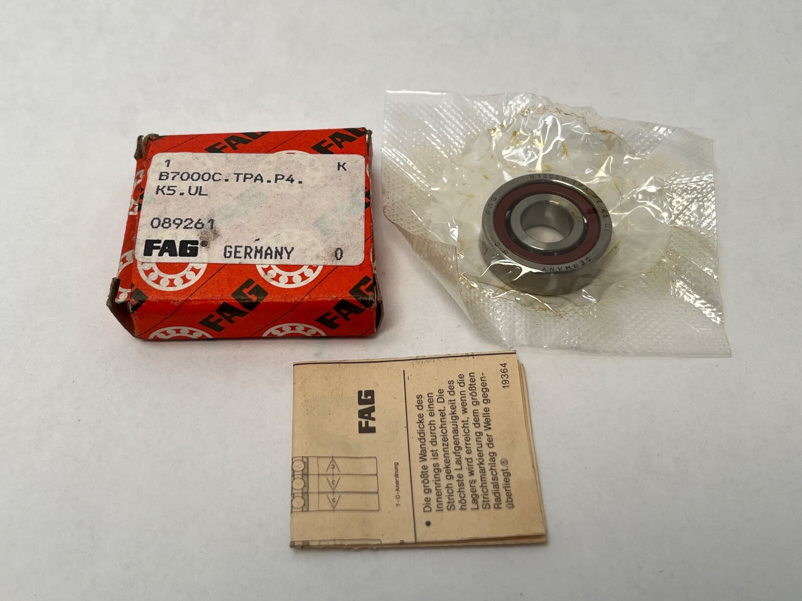 FAG B7000C.TPA.P4S.UL Bearing 12x28x8 mm 7000C B-7000-C-TPA-P4-K5-UL Germany