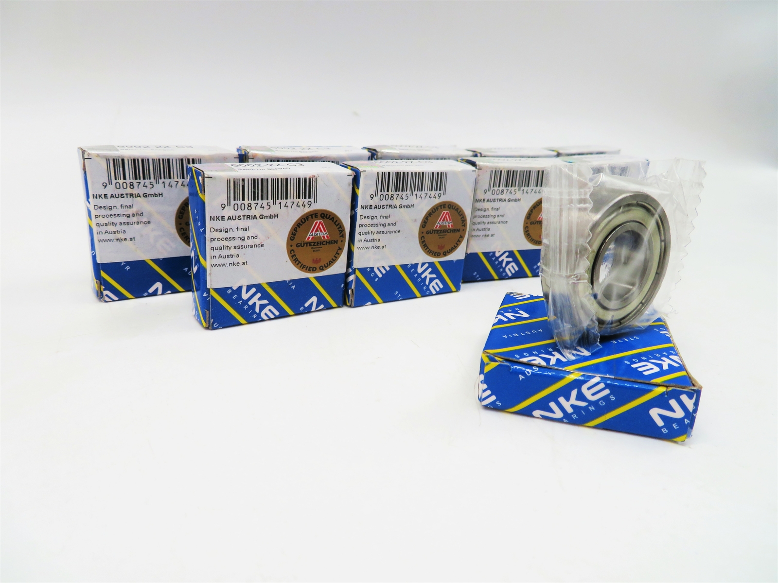 10 x NKE 6002-2Z-C3 deep groove ball bearing 2Z/ZZ 15x32x9mm