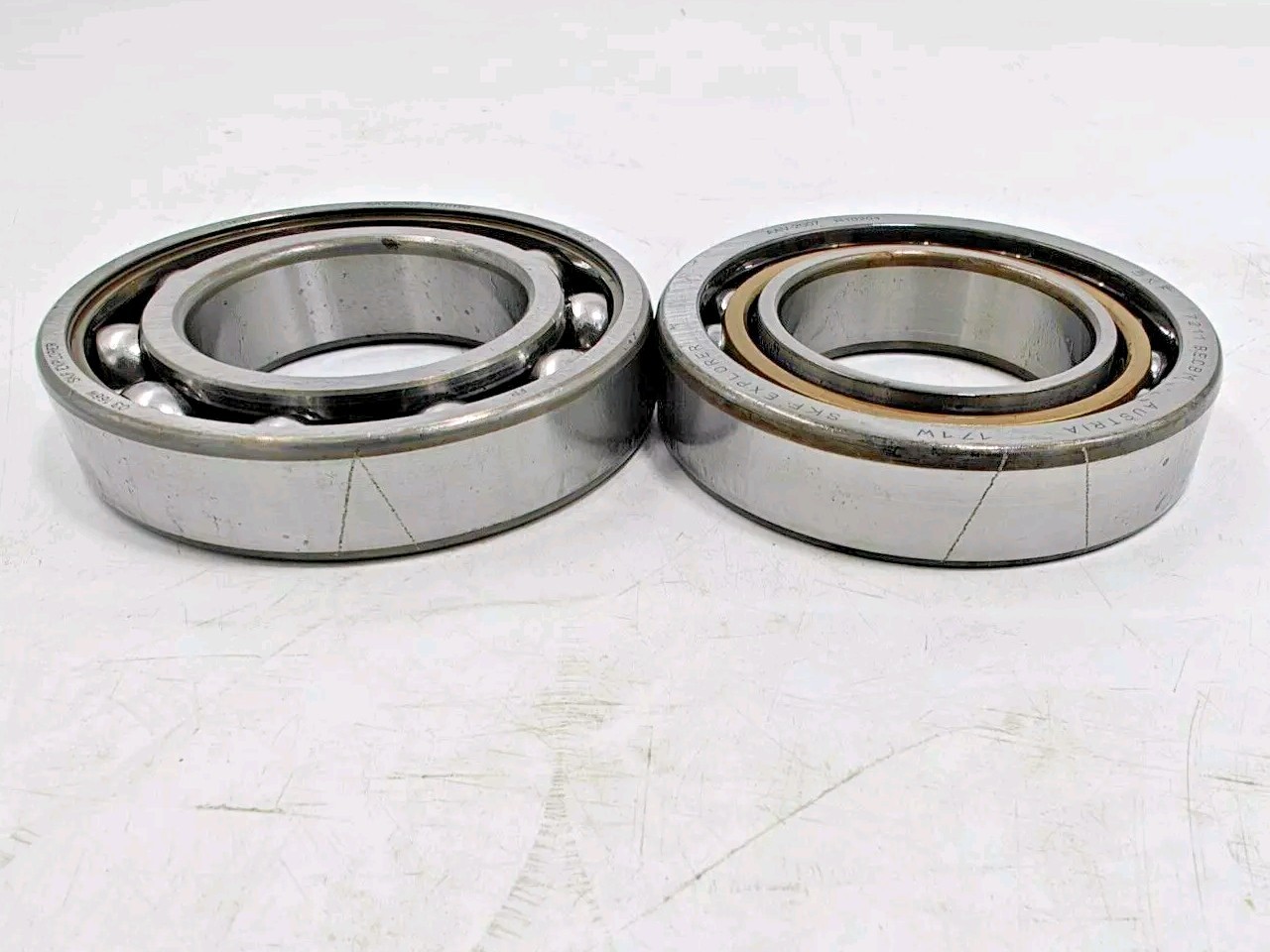 SKF 7211 BECBM & 6211 C3 Matched Pair Bearing 55x100x21mm