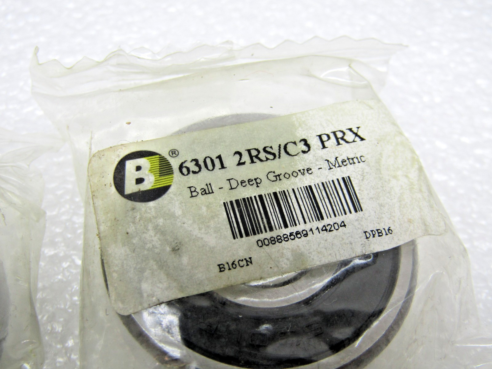 (Lot of 3) Bearings Limited 6301-2RS C3 12mm X 37mm X 12mm Sealed Bearing