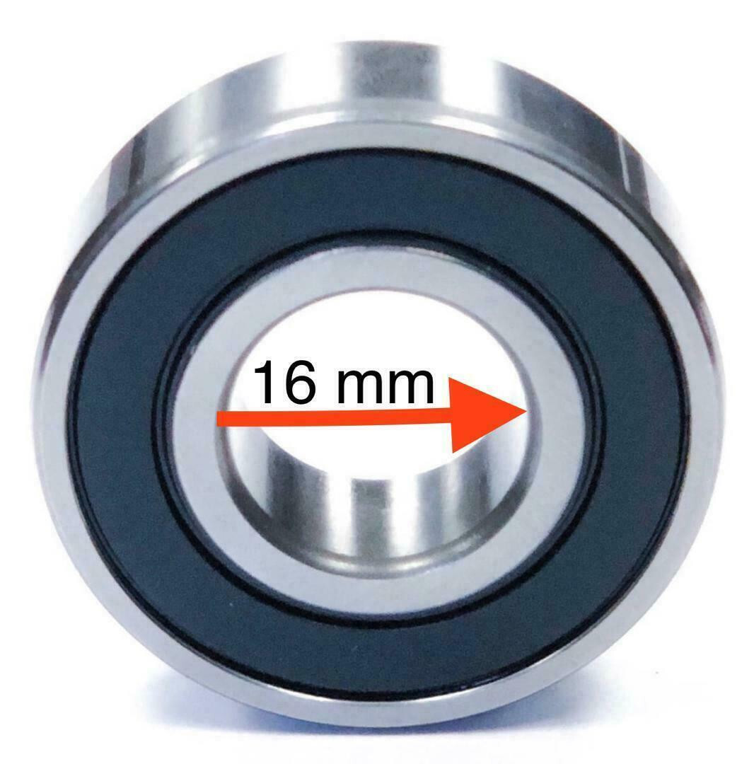 TOPROL 6203-2RS-16 RADIAL BALL BEARING WITH SPECIAL 16mm BORE 16x40x12 mm