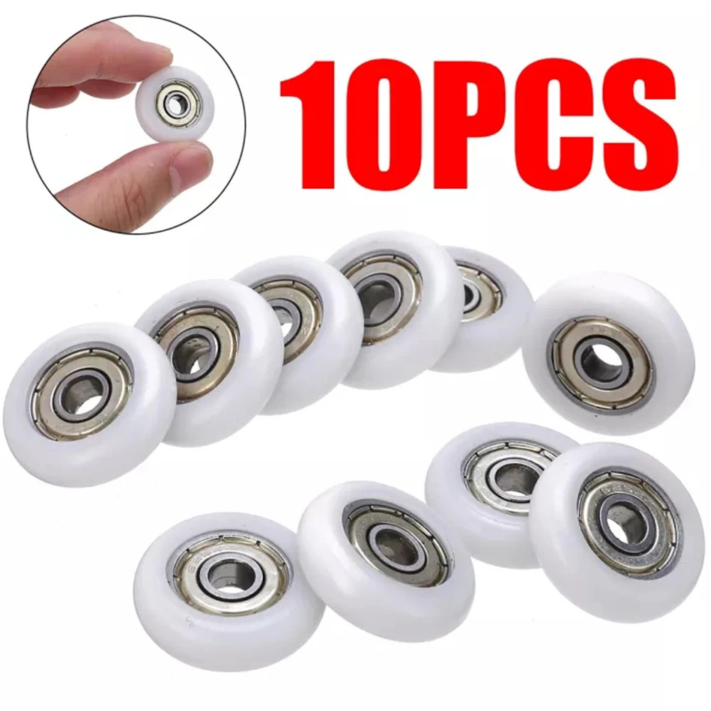 10 Pack U608ZZ Nylon Pulley U-Groove Ball Bearing 23mm Roller Wheel