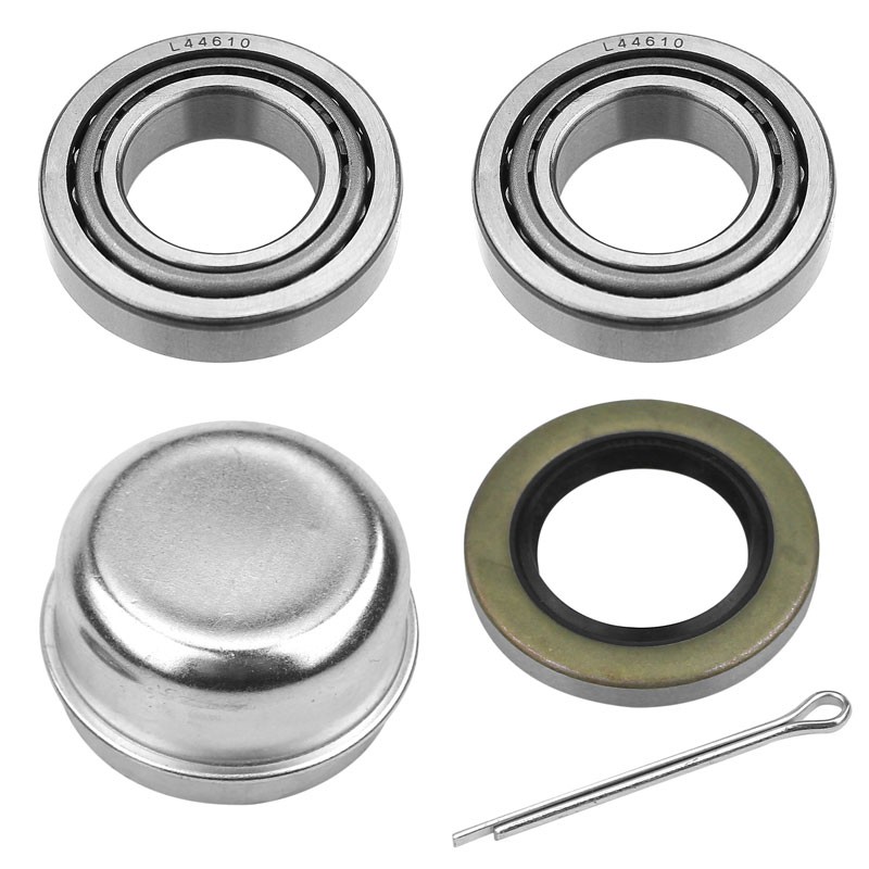 Set of Inner Trailer Rear Wheel Bearing L44649-610 12192TB 1.25″ Seal 2,000 lb.