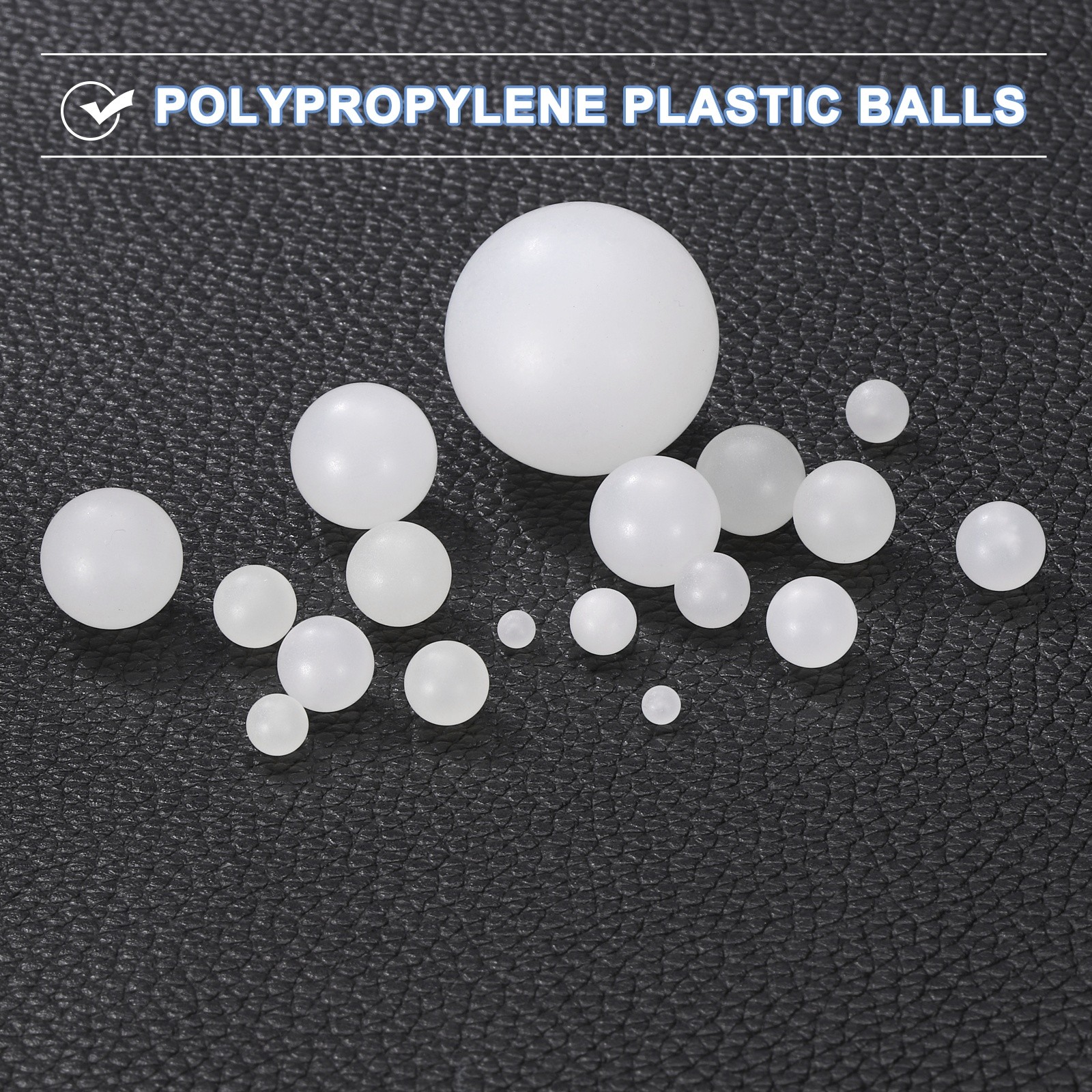 100pcs PP Plastic Bearing Balls 5mm Solid Plastic Balls G2 Precision White