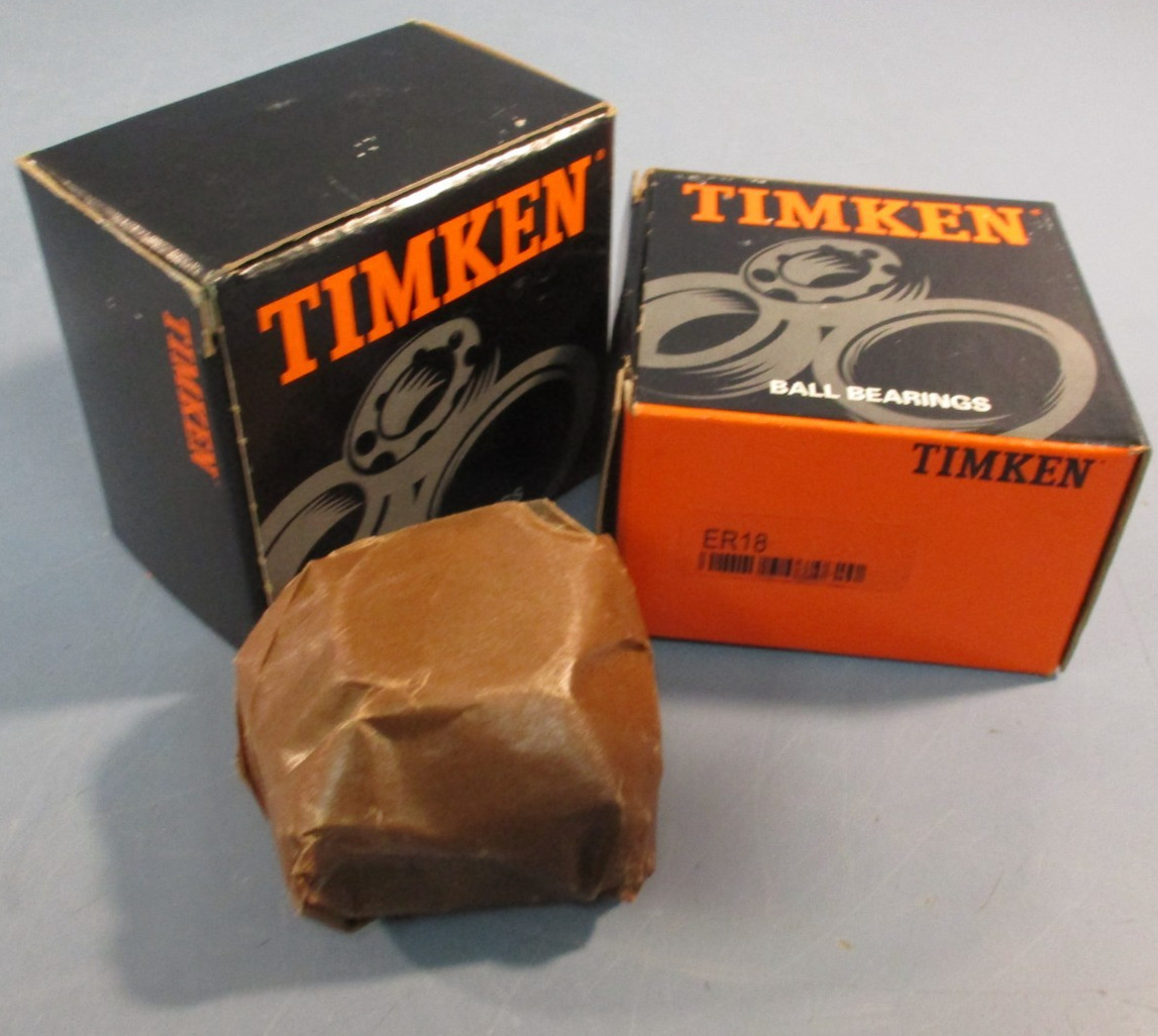 Lot of (2) TIMKEN ER18 Ball Insert Bearing 1-1/8 inch bore 2 7/16″ OD