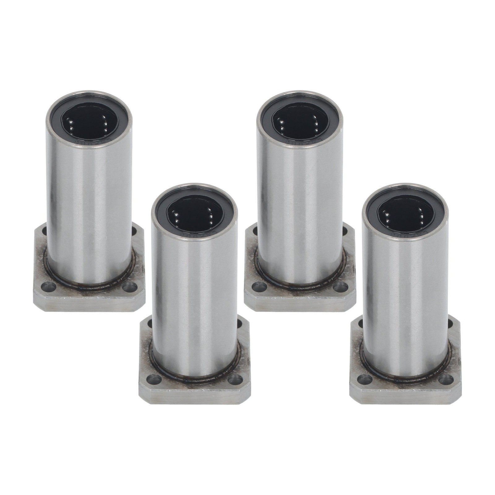 4 Pack LMK20LUU Linear Bearing 20x32x80mm Extra Long Square Flange Steel Cage