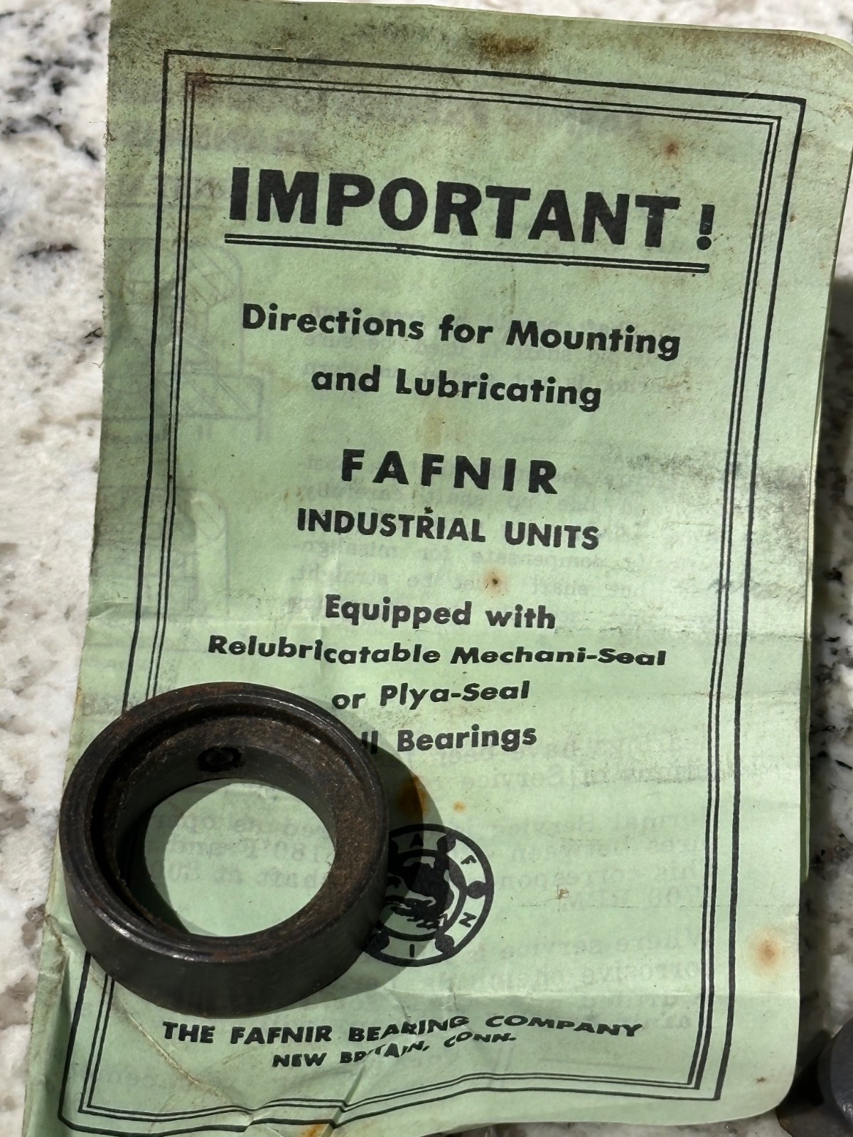 FAFNIR BALL BEARINGS RAK 1″ Vintage Pillow Block Bearing NOS in Box Made in USA